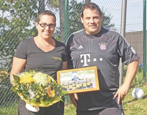 Trainer Sascha Niebergall mit Tanja Kracht.