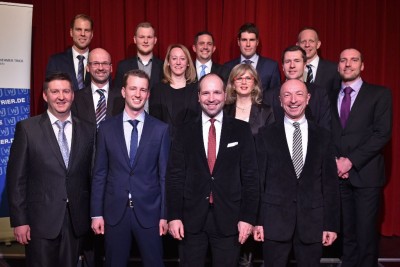 Michael Mühlhahn (erste Reihe, Zweiter von rechts) - hier inmitten des Vorstands - ist der neue Vorsitzende des KJU Trier. Foto: Willy Speicher 