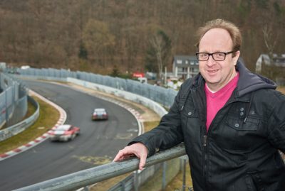 Oliver Martini im Streckenabschnitt Breidscheid an "seiner" Nordschleife.  Foto: Nürburgring / Kah